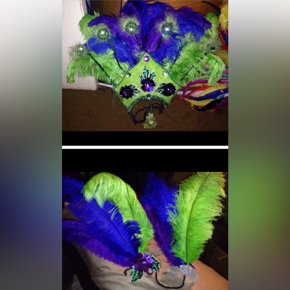 Costume Feather Headpiece and feather arm band